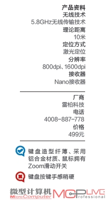 极致纤薄的高端5.8GHz套装 雷柏8900P